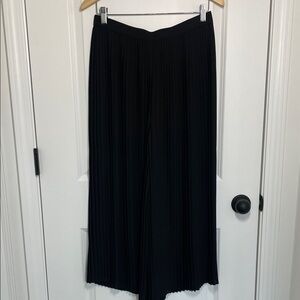 Eileen Fisher Women’s Wide Leg Accordion Ankle Pants Black XS